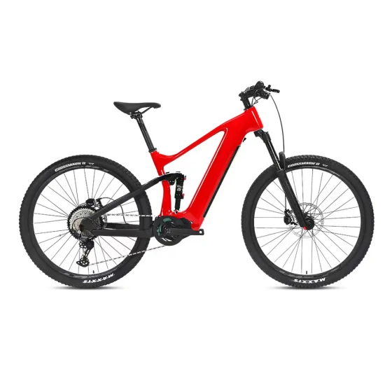 48V 15ah Fibra de Carbono 250W Mid Drive Suspensão Completa Bafang Emtb Mountain Bike Elétrica