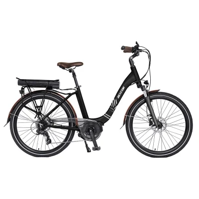 Bicicleta elétrica urbana de fibra de carbono por atacado na China, estrutura em liga de alumínio, suspensão total, bicicleta elétrica urbana Bicystar para venda